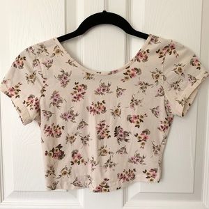 brandy floral crop top